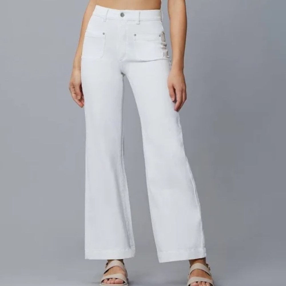 DL1961
Hepburn High Rise Wide Leg Jeans in White Tide - Picture 2 of 6
